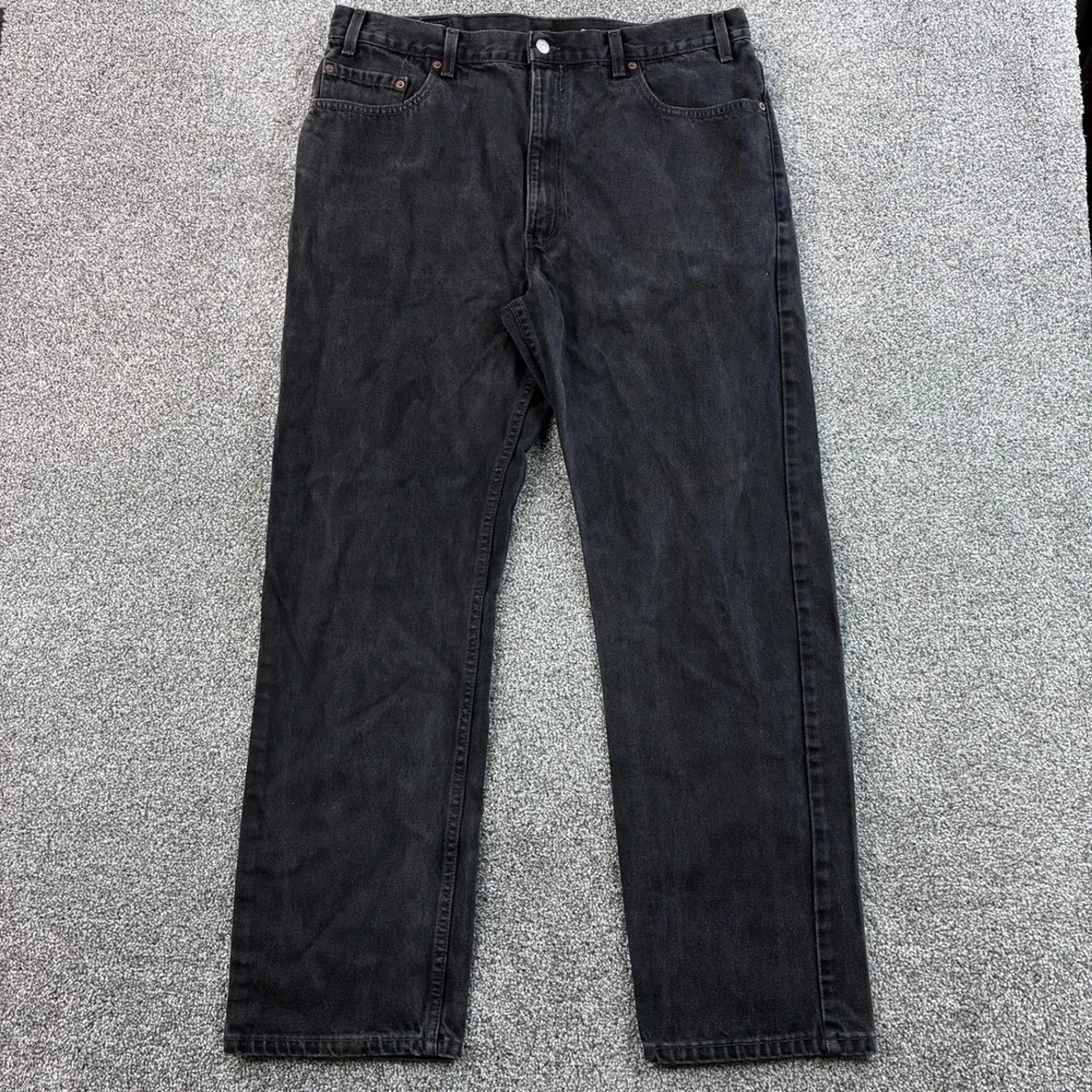 Vintage Levi's 505 Jeans Mens 40x32 Black Cotton Straight Leg USA 505-0259